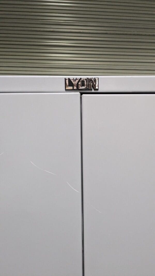 Lyon Heavy Duty Storage Cabinet 4 Shelf 82" x 48" x 24" Steel Gray DD1120 Damage