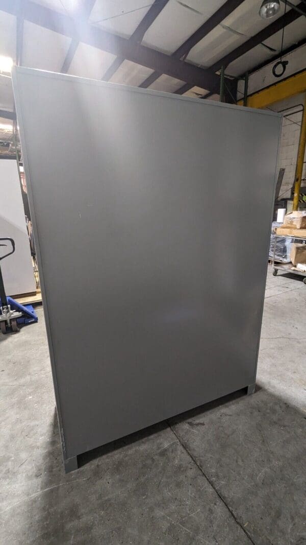 Lyon Heavy Duty Storage Cabinet 4 Shelf 82" x 48" x 24" Steel Gray DD1120 Damage