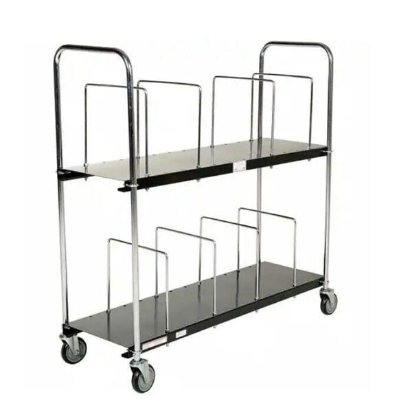 Vestil Steel 2-Tier Carton Cart 400lb Capacity 56" x 18" x 50" CTC-1856-B