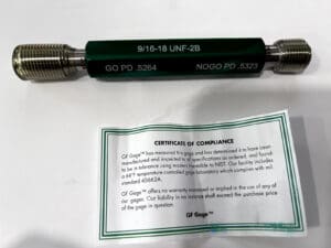 GF GAGE Plug Thread Gage: 1/2-13 Thread, 2B Class, Double End, Go & No Go