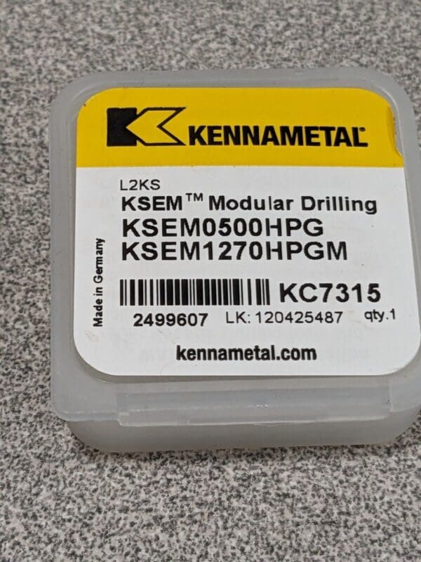 KENNAMETAL Replaceable Drill Tip: Series KSEM, 140º Point, Grade KC7315 2499607