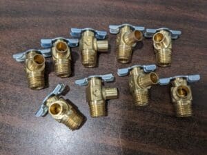 PARKER 9pk 1/4″ Pipe3/8″ Tube, Tube to Male Pipe Drain Cock Shutoff ValveDC607-4