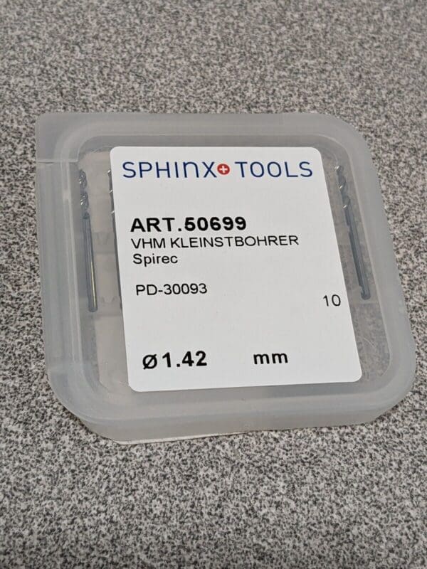 Sphinx Micro Drill Bit: 0.0142″ Dia, 118 ° Point, Solid Carbide Qty 1040.50699.0