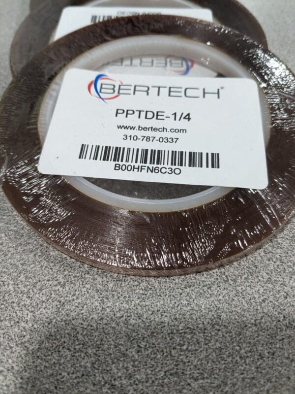 BERTECH Amber Double-Sided Polyimide Tape: 1/4″ Wide Qty 4 PPTDE-1/4