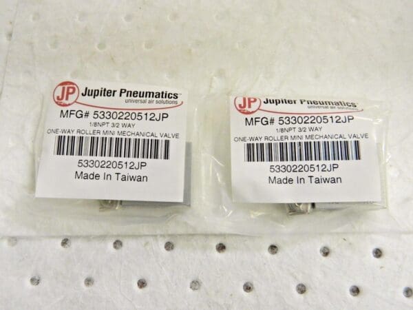 Jupiter Pneumatics 2 Position Mini Mechanical Valve 1/8" 3Way Qty 2 5330220512JP