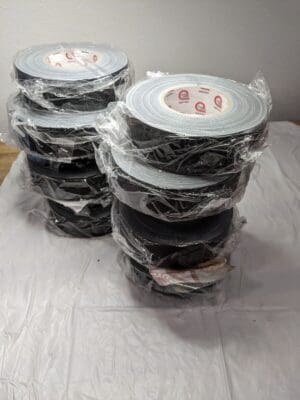 TAPE LOGIC Gaffers Tape: 60 yd Long, Black Rubber Adhesive Qty 12 T98818B