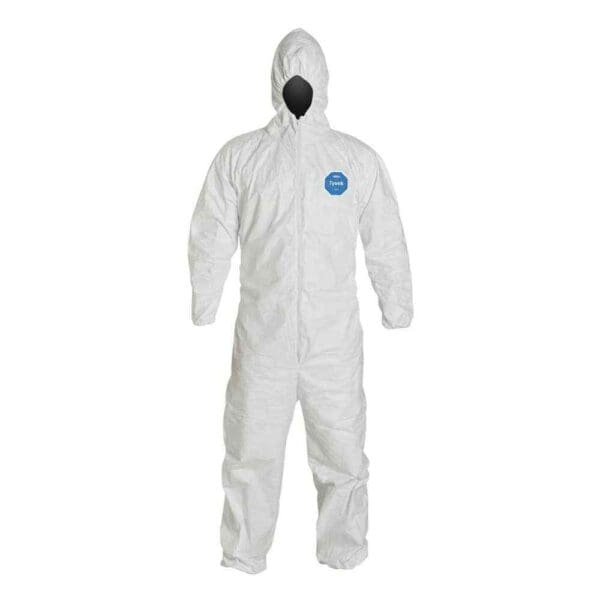 DUPONT Disposable Coveralls 25pk Size L Tyvek 500 HV, Zipper Closure TY127SWHLG0