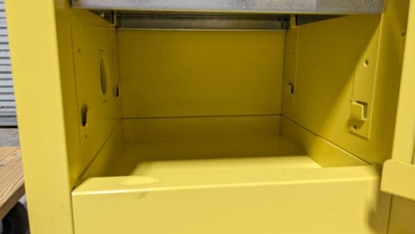 SECURALL CABINETS Standard Cabinet Manual Closing 1 Shelf Yellow Steel Damaged