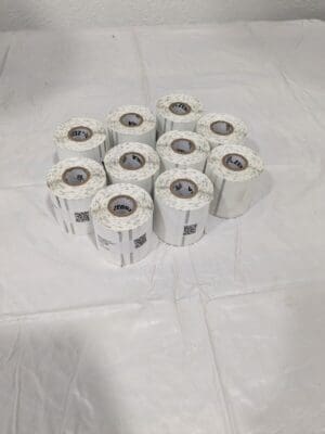 Zebra White 2" X 2" PolyPro 4000D - for Mobile Printers Qty 10 Rolls 10017578