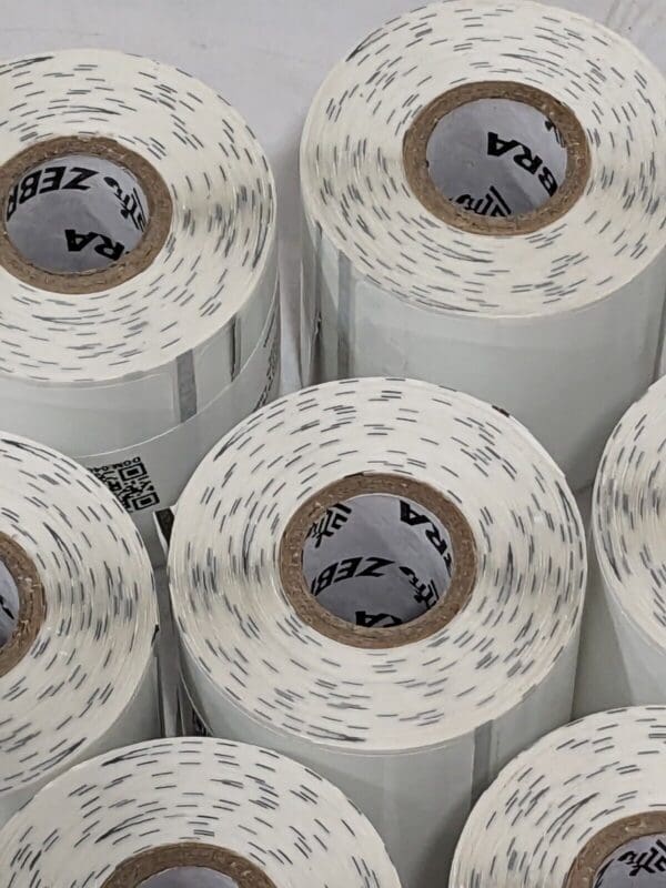 Zebra White 2" X 2" PolyPro 4000D - for Mobile Printers Qty 10 Rolls 10017578