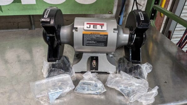 JET Bench Grinder 8″ Wheel Dia 5/8″ Arbor Hole Dia 1 hp 115 V 1 Phase damaged