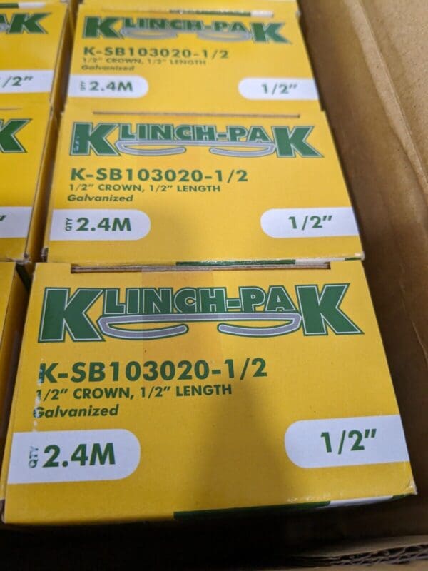 KLINCH-PAK Narrow Crown Construction Staple 1/2″ W, 1/2″ L 24,000 K-SB103020-1/2