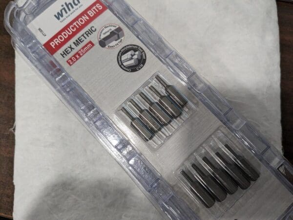 WIHA Hex Screwdriver Insert Bits 5 lots of 10pc: 1/4″ Drive, 1″ OAL 71306