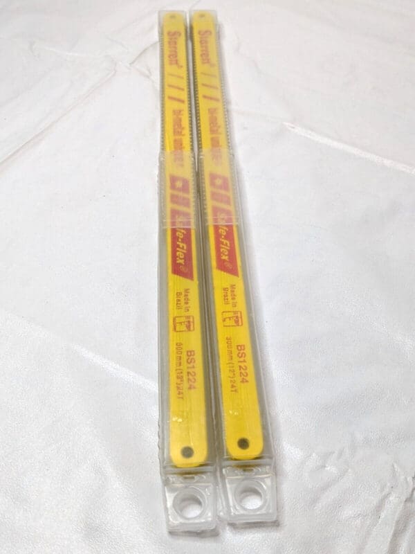 2 PK Starrett Bi-Metal Unique HSS Safe-Flex Hacksaw Blades 12"- 24TPI KBS1224-10