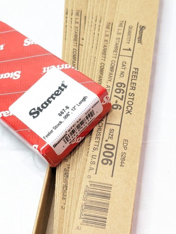 STARRETT 108 Piece Parallel Feeler Gage Set 0.0015 to 0.015" Thick S667D