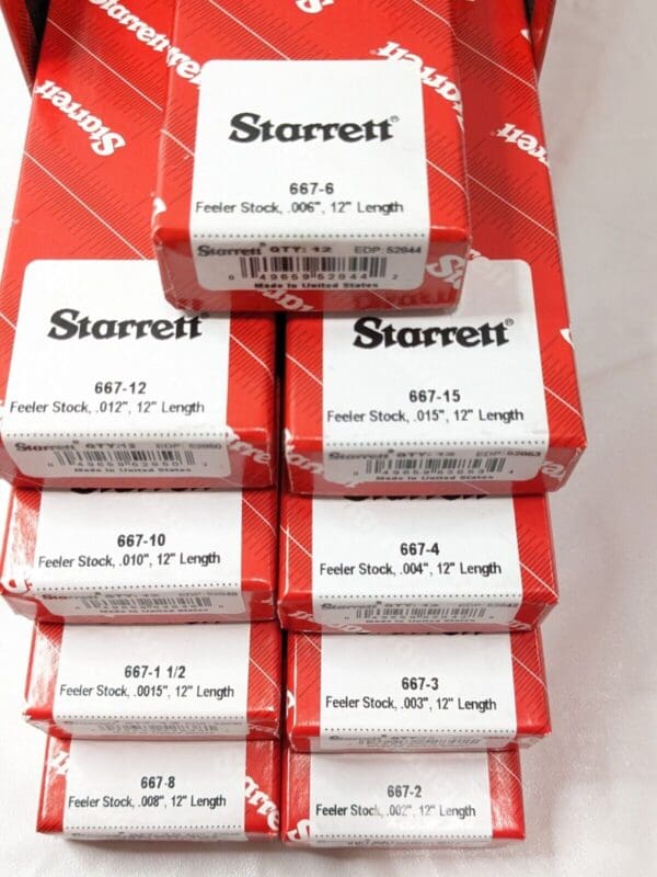 STARRETT 108 Piece Parallel Feeler Gage Set 0.0015 to 0.015" Thick S667D