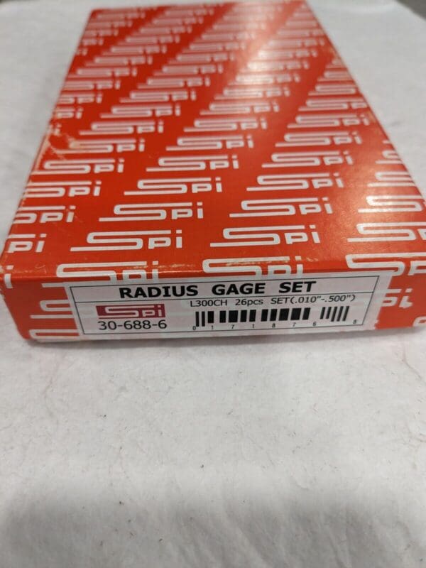 SPI Radius Gage Set: Stainless Steel, 0.01 to 0.5″ Radius 30-688-6 INCOMPLETE