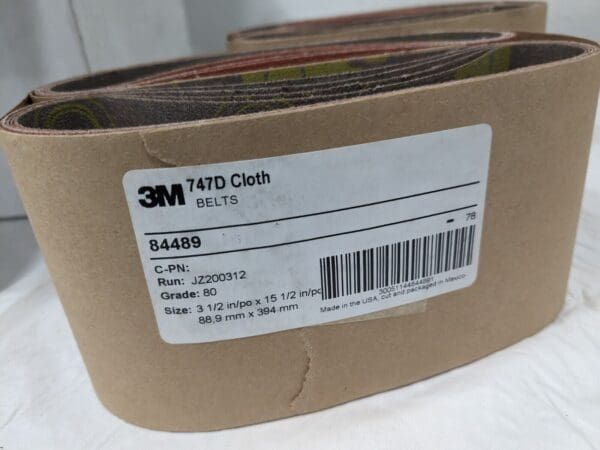 3M Abrasive Belt 100ct 3-1/2″ Wide, 15-1/2″ Long, 80 Grit, Ceramic 7100128750