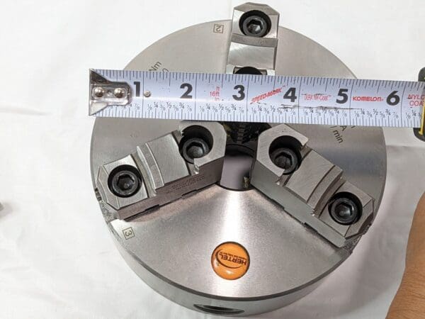 Hertel Self-Centering Manual Lathe Chuck 6" Dia 3-Jaw Plain Back P / S / 3J-A