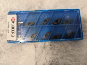 KYOCERA Turning Inserts 10pk: VBGT2202MRY PR1225, Solid Carbide TKE07463