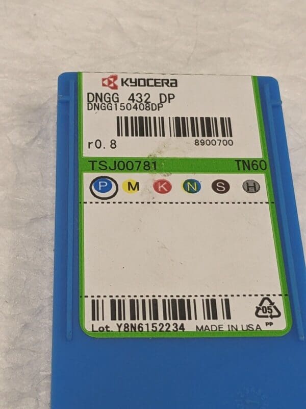 KYOCERA DNGG432DP TN60 Cermet Turning Insert Qty 3 8849900