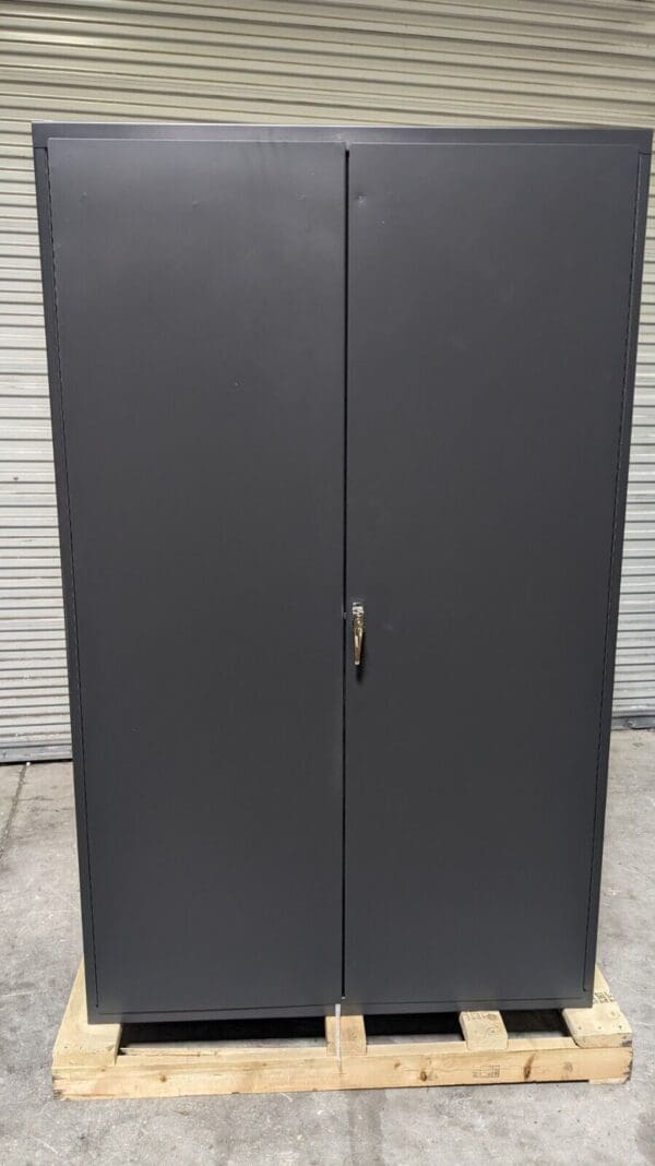 VALLEY CRAFT Storage Cabinets Steel 48 x 24 x 78 Grey 2 Door F89109 Scratched