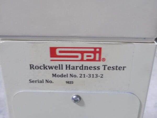 SPI Tall Frame Rockwell Hardness Tester w/ Dial Indicator 21-313-2 Damaged