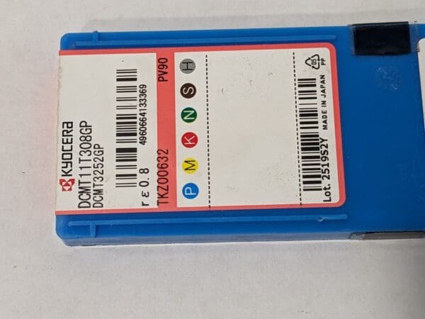 KYOCERA Turning Inserts 10ct DCMT325.2GP PV90 Cermet 8909208