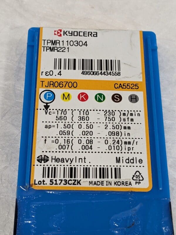 Kyocera Carbide Turning Inserts TPMR110304 CA5525 TPMR221 Qty 10 TJR06700