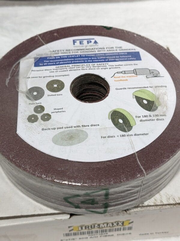 TRU-MAXX Fiber Disc: 5" Disc Dia, 7/8" Hole, Arbor Hole, 80G Qty 25 04010849