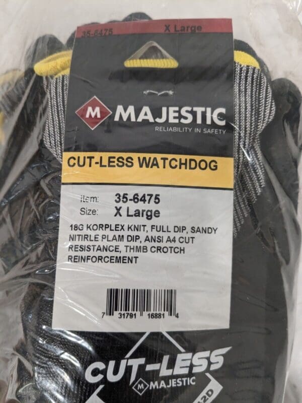 MAJESTIC A4 CUT-LESS KORPLEX Size XL Qty 12 Pairs 35-6475