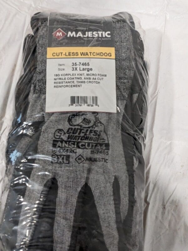 Majestic Foam Nitrile Palm Dipped Cut Resistant Gloves, Size 3XL Qty 12 35-7465