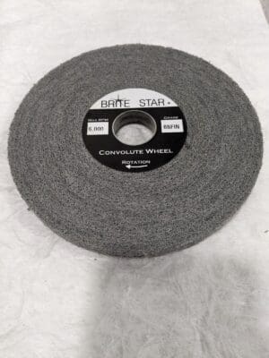 Brite Star Deburring Wheel Convolute 6" Dia, 1/2" Width, 1" Center Hole 81243487