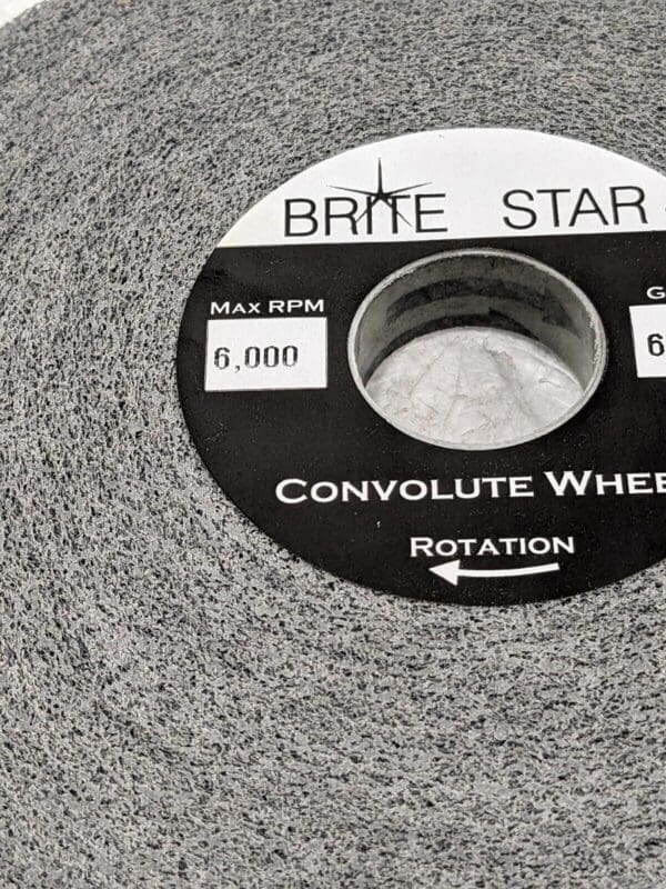 Brite Star Deburring Wheel Convolute 6" Dia, 1/2" Width, 1" Center Hole 81243487