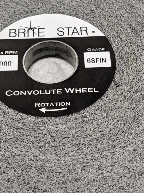 Brite Star Deburring Wheel Convolute 6" Dia, 1/2" Width, 1" Center Hole 81243487