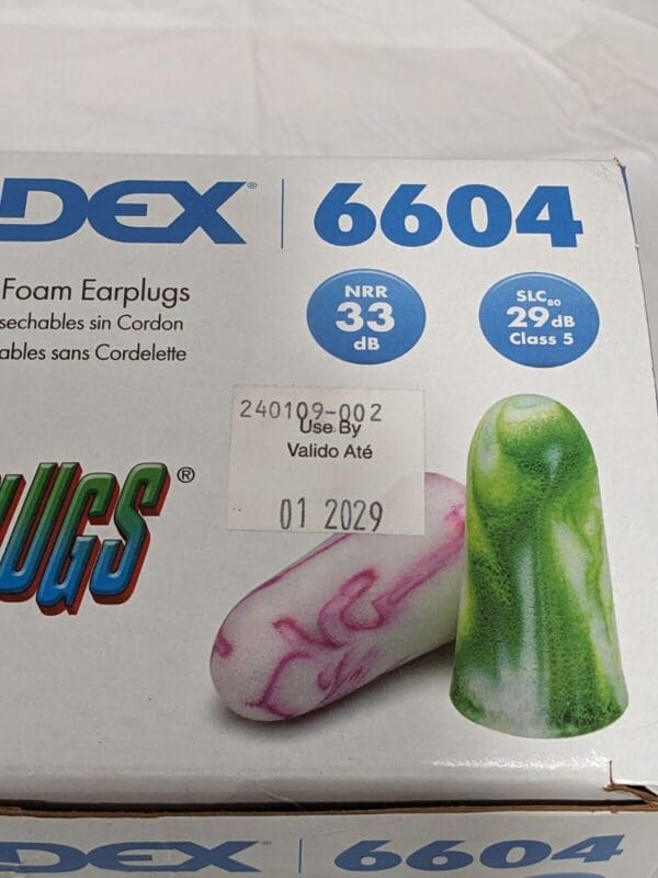 MOLDEX Earplugs: 33 dB, Non-PVC Foam, Bullet, Roll Down, Uncorded 200 Pairs 6604