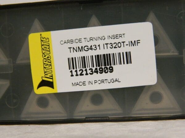 Interstate Carbide Turning Insert TNMG431 IMF Grade IT320T Qty 10 112134909