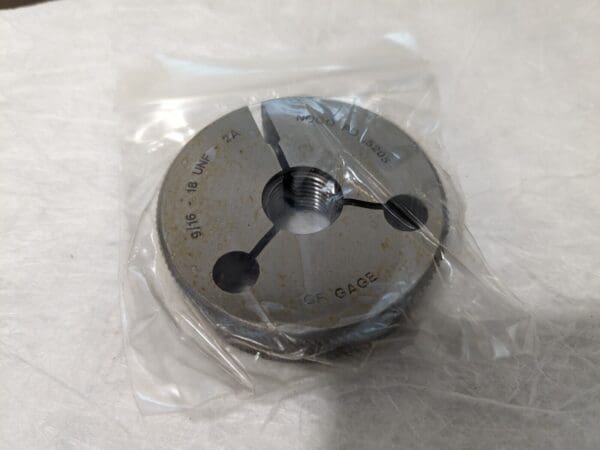 GF GAGE Threaded Ring Gage: 9/16-18 Thread UNF Class 2A No Go R0562182AS