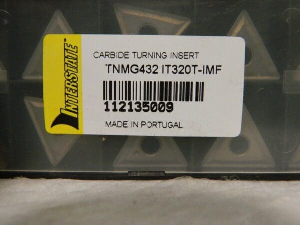 Interstate Carbide Turning Insert TNMG432 IMF IT320T Grade Qty 10 112135009