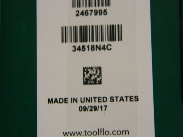 Tool-Flo Threading Insert TNMA 54 10RD INT GP50C Qty 10 34518N4C