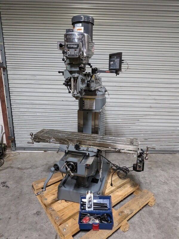 Bridgeport 9 x 49 Knee Mill Machine w/ DRO System and Power Feed 2 HP 230v 3 Ph