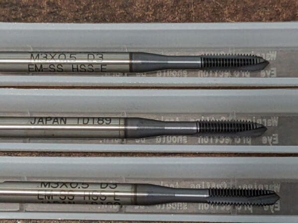 GTD Spiral Point Tap 3pk Metric Coarse, 3 Flutes, Vanadium hss 72815