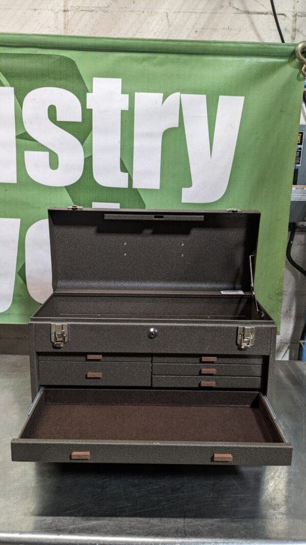 KENNEDY Machinist Tool Chest Steel 7 Drawers Steel Brown 520B Damaged