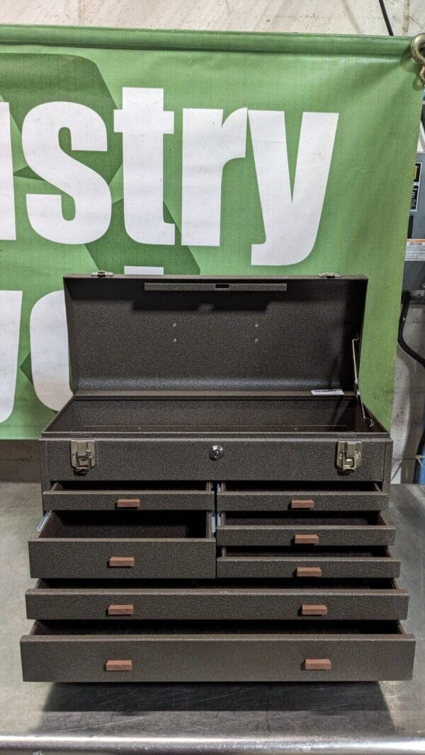 KENNEDY Machinist Tool Chest Steel 7 Drawers Steel Brown 520B Damaged