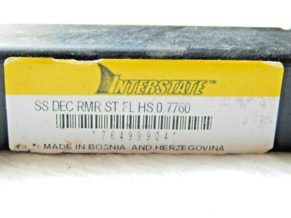 Interstate Chucking Reamer HSS 0.776" Diam x 2-1/2" FL x 9-1/2" OAL 76499904