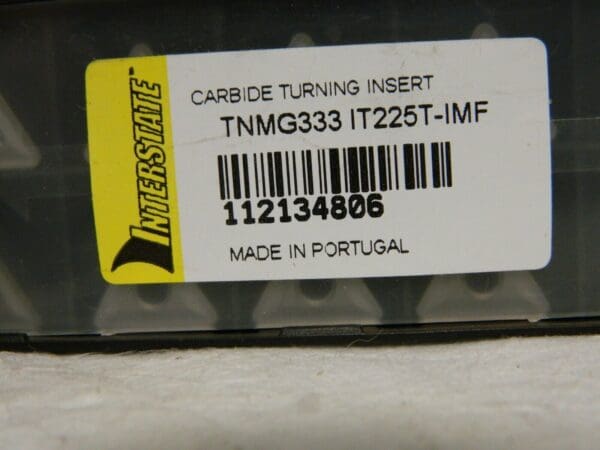 Interstate TNMG333 IMF Grade IT225T Carbide Turning Insert QTY 8 112134806