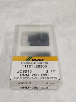 Dijet Carbide Milling Insert 25mm dia. Qty 2 RNM-250-R20 JC8015