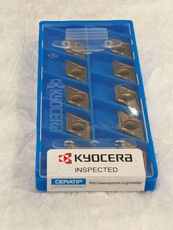 KYOCERA Turning Insert: DCMT11T304XQ CCX, Cermet Qty 10 TMJ40058