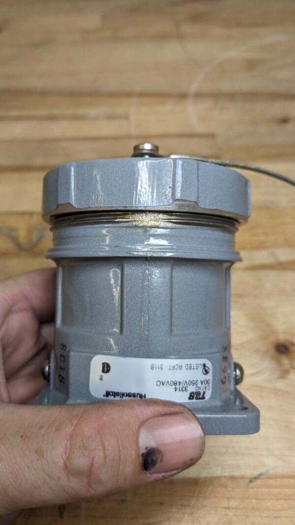 Russellstoll T & B 3314 Receptacle w/ Junction Box & Cap 30A 3W4P 480VAC