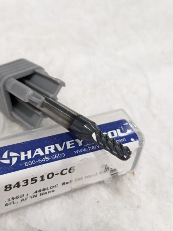 HARVEY TOOL Ball End Mill: 5/32" Dia, 15/32" LOC, 6 Flute 843510-C6